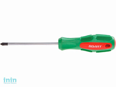 Отвертка "+" №0 100мм PH ВОЛАТ (крестовая Phillips, двухкомп. рукоятка Anti-Slip)