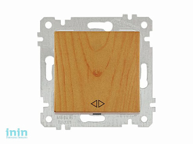 Выключатель промежуточный многопозиционный (скрытый, без рамки, пруж. зажим) дуб, RITA, MUTLUSAN (10 A, 250 V, IP 20   перекрестный  (промежуточный))