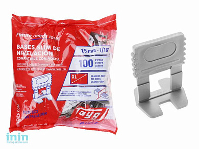 Основа д/укладки плитки узкая с резьбой 1,5мм (100шт в уп.) Tayg