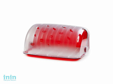 Хлебница Santi (Санти), красный полупрозрачный, BEROSSI (Изделие из пластмассы. Размер 273 х 345 х 164 мм)