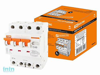 Дифф. авт. выкл. селективного типа 63S 4P C40 100мА TDM
