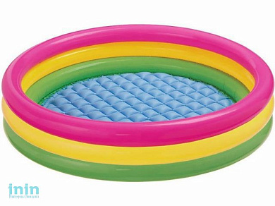 Надувной детский бассейн Отблеск заката, 147х33 см, INTEX (от 2 лет)
