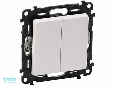 Выключатель 2 клав. (cкрытый) белый, Valena Life, Legrand (VALENA LIFE - ВЫКЛЮЧАТЕЛЬ ДВУХКЛАВИШНЫЙ, БЕЛЫЙ (ИНД. УПАКОВКА))