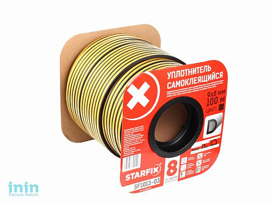 Уплотнитель "D" черный  9х8мм 100м STARFIX (SF1013-03)