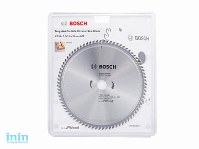 Диск пильный 254х30 мм 80 зуб. по дереву ECO WOOD BOSCH (твердоспл. зуб)