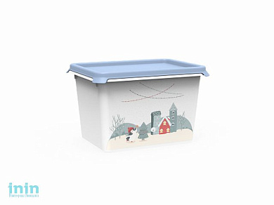 Емкость Christmas 2 л, васильковый, BEROSSI (Изд. из пластм. Размер 197 * 147 * 125 мм)