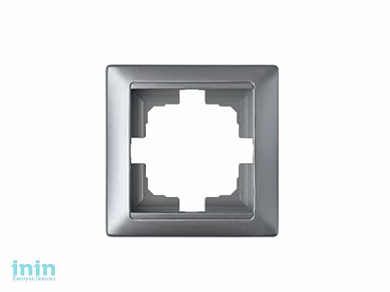 Рамка 1-местная серебро, Стиль, Bylectrica (Рамка одноместная серебро, Стиль Гарантийный срок:24 месяца)