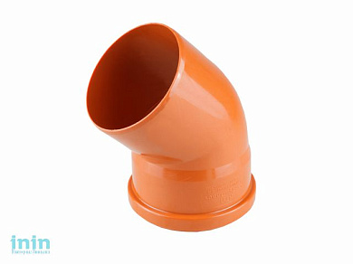 Колено для наружной канализации 160х45 РосТурПласт (Отвод нар.160х45)