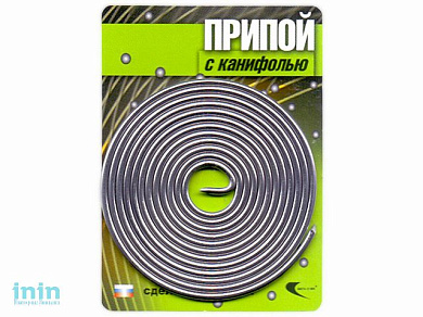 Припой ПОС 61 трубка, спираль ф1,5мм, с канифолью (длина 1м) (Векта)