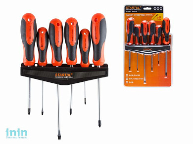 Набор отверток 6шт (SL3х100,5,5х150 PZ2х100 PH0х75,1х100,2х125) STARTUL MASTER (ST3046-6) (Комплект: SL3х100,SL5.5х150,PH0х75,PH1х100,PH2х125,PZ2х100м