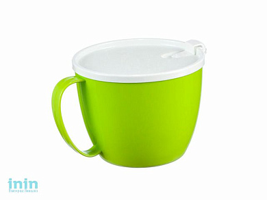 Кружка для супа 0,7 л с крышкой (салатовый) (IDEA)