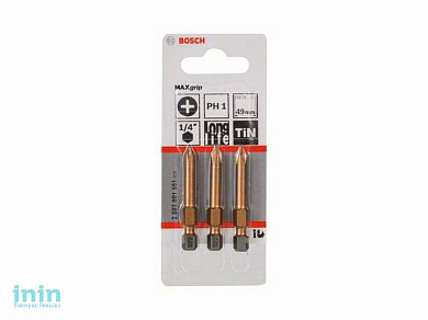 Насадка крестообразная PH1 49мм BOSCH (3шт)