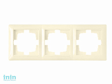 Рамка 3-местная бежевая, Стиль, BYLECTRICA (трехместная Гарантийный срок:24 месяца)