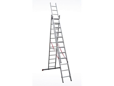 Лестница алюм. 3-х секц. 309/796/328 см 3х12 ступ. 20,2кг NV3230 Новая Высота (макс. нагрузка 150кг) (3230312)