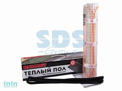 Теплый пол (нагрев. мат) Extra (12,0м2, 0,5х24,0м, 1920Вт, двужильн.) REXANT (Теплый пол (нагревательный МАТ) REXANT Extra, площадь12,0 м2 (0,5 х 24,0