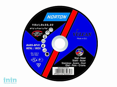 Круг отрезной 180х2.0x22.2 мм для металла Vulcan NORTON