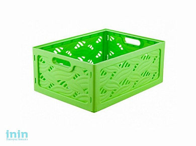 Корзина Flavia 320х240х130, салатный, BEROSSI (Изд. из пластм. Размер 320 х 240 х 130 мм (в собранном виде), 580 х 500 х 16 мм (в разложенном виде))