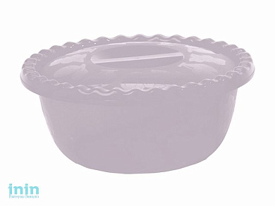 Миска круглая 3л. с крышкой (чайная  роза) (IDEA)