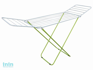 Сушилка для белья напольная, 16м, серия Maria, бело-зеленая, PERFECTO LINEA (Сушильное полотно - 16 метров, размер 167х46х84. Максимальная нагрузка бе