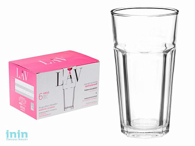 Набор стаканов, 6 шт., 360 мл, серия Aras, LAV (Супер цена!)