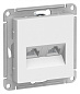 Розетка двойная компьютерная RJ45+RJ45 Schneider Atlas Design, ATN000185