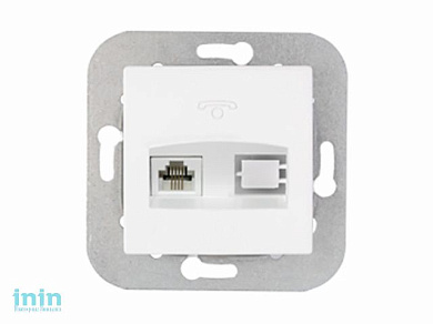 Розетка 1-ая телефонная (скрытая) белая, Уют, Bylectrica (Розетка  ТР4-057 Гарантийный срок:24 месяца)