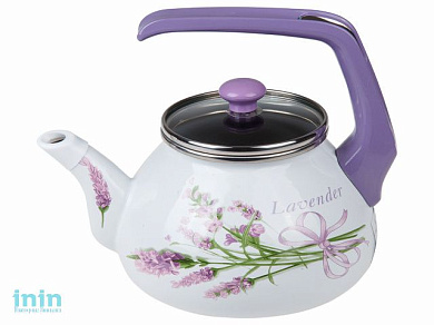 Чайник стальной эмалированный, 2.2 л, серия Лаванда, PERFECTO LINEA (подходит для всех типов плит, включая индукцию)