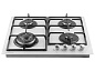 Панель варочная газовая NORMANN BHG-6450A (белый) (4 конф., WOK, закал.стекло, газ-контроль, пьезоподжиг, чугун.реш.)