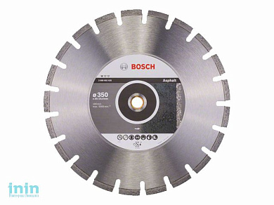 Алмазный круг 350х20/25.4 мм по асфальту сегмент. STANDARD FOR ASPHALT BOSCH (сухая/мокрая резка)