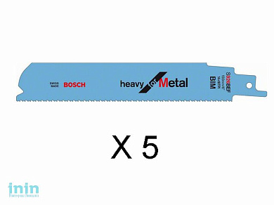 Пилка сабельная по металлу S926BEF (5 шт.) BOSCH (пропил прямой, тонкий, точный угловой рез)