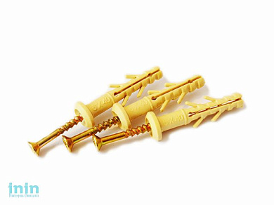 Дюбель-гвоздь 6х40 мм гриб (100 шт в зип-локе) (WAVE)