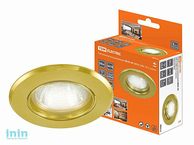 Светильник встраиваемый СВ 01-01 MR16 50Вт G5.3 золото TDM