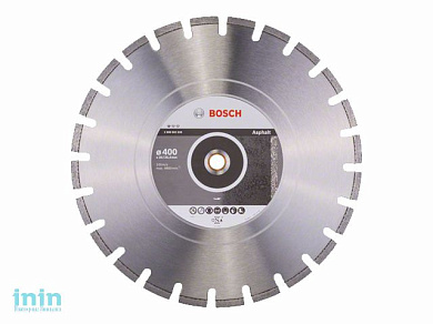 Алмазный круг 400х20/25.4 мм по асфальту сегмент. STANDARD FOR ASPHALT BOSCH (сухая/мокрая резка)