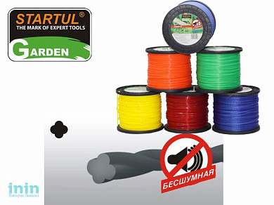 Леска ф 2.0 мм х 378 м бесшумная STARTUL GARDEN