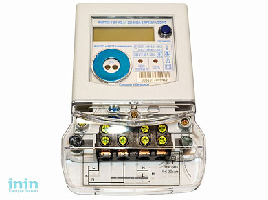 Счетчик однофазный МИРТЕК-1-BY-W2-A1-230-5-60А-S-OV3 (АНАЛОГ  Счетчик однофазный "МИРТЕК-1-BY-W2-A1-230-5-60A-S-OV2")