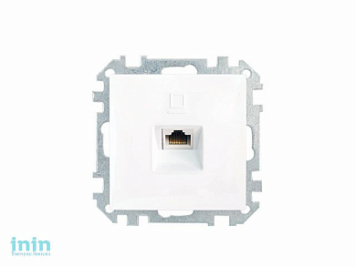 Розетка 1-ая компьютерная (скрытая) белая, Стиль, Bylectrica (Розетка компьютерная скрытой установки (полимерный суппорт) Гарантийный срок:24 месяца)