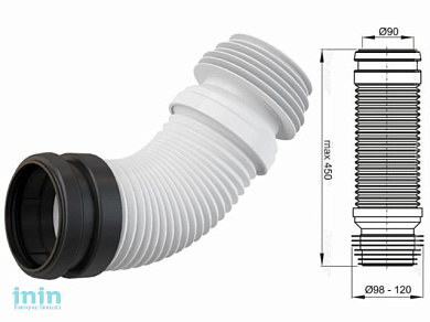 Стоковое колено 90/110, Alcaplast (Комплект M900)