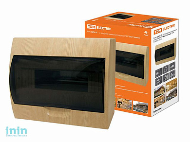 Бокс ЩРН-П-12 модулей навесной пластик IP40 "Эко" (сосна) TDM