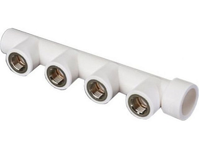 Коллектор ПП вн. резьбой 32/4х1/2", бел. РТП (РосТурПласт) (18035)