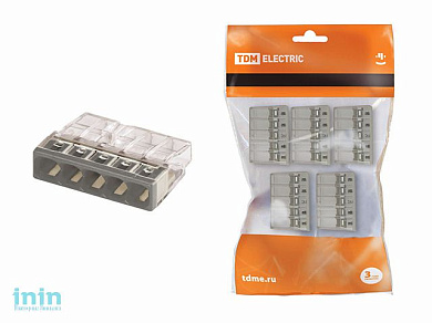 Клемма строит.-монтажная КБМ-2273-235 (2,5мм2) с пастой (5 шт/упак) TDM