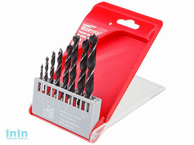 Набор сверл по дер. 8 шт (3-10 мм) WORTEX