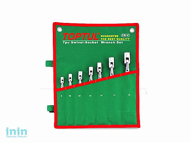 Набор ключей комбинир. с поворотной головкой 8-19мм TOPTUL (GAAA1207)