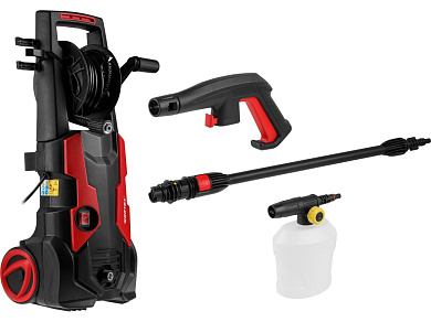 Очиститель высокого давления WORTEX PW 1523-1 1.90 кВт, 150 бар, 450 л/ч, катушка (мойка высокого давления, автомойка, ф-ция самовсасывания, шланг 5 м)