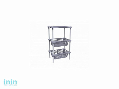 Этажерка "Krita mix" 3-х секционная, сиреневый туман, BEROSSI (Изделие из пластмассы. Размер 401 х 278 х 680  мм)