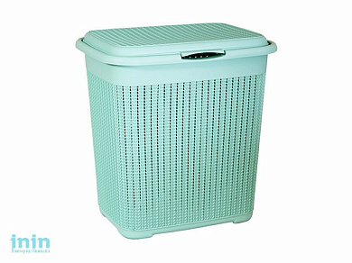 Корзина для белья ВЯЗАНИЕ 40л (фисташковый) (IDEA)