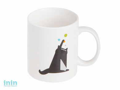 Кружка керамическая, 350 мл, Котенок и пузырьки, PERFECTO LINEA