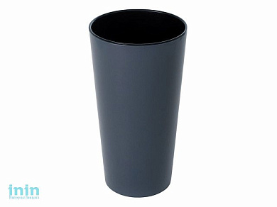 Кашпо для цветов со вставкой Камелия, 1,5 л, графит, GARDENPLAST