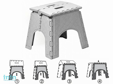 Табурет универсальный складной (мраморный) (IDEA)